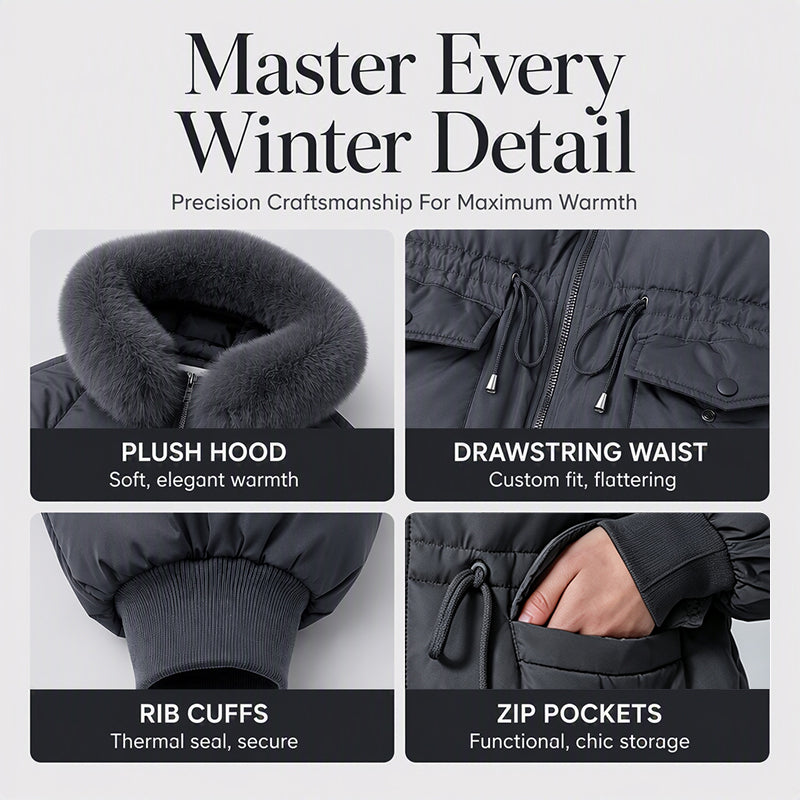 ⌛Limited-Time Offer-Women's Mid-Long Thickened Padded Coat