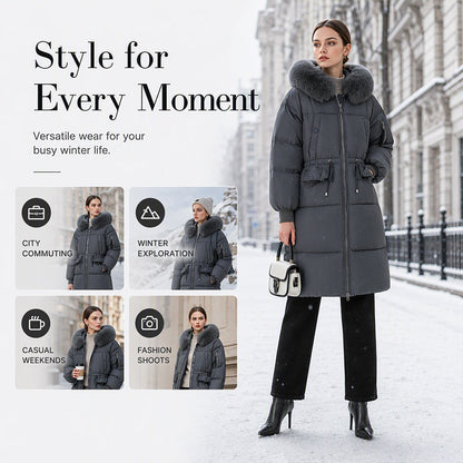 ⌛Limited-Time Offer-Women's Mid-Long Thickened Padded Coat