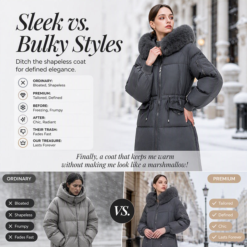 ⌛Limited-Time Offer-Women's Mid-Long Thickened Padded Coat