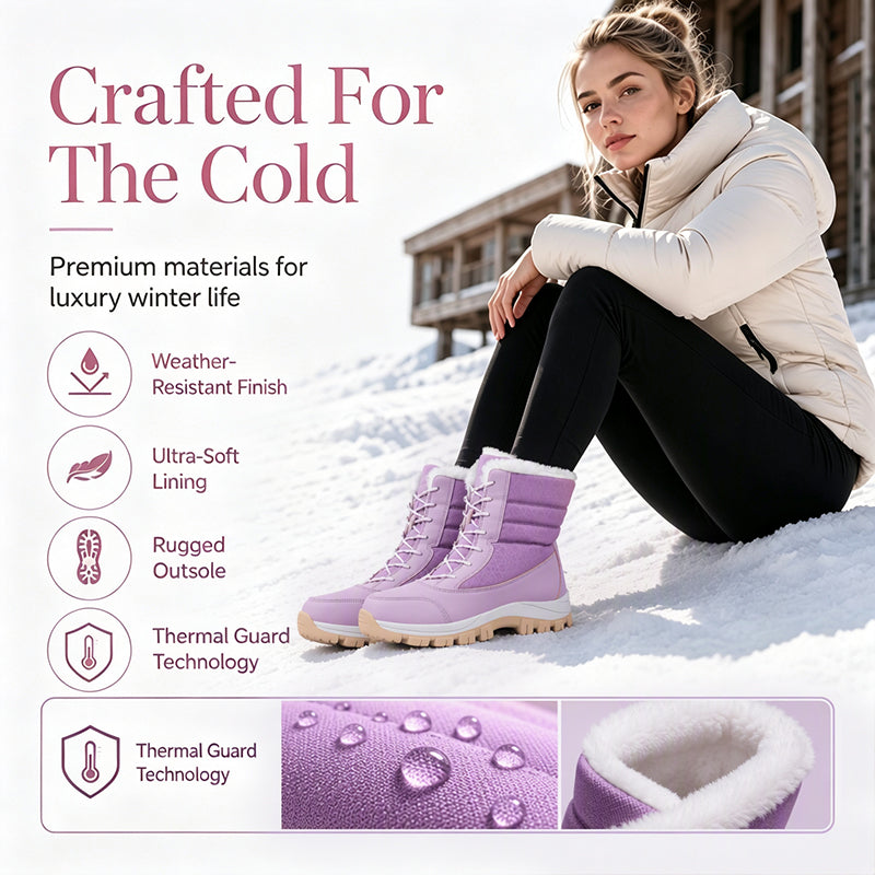 ❄️ Women's Waterproof Plush-Lined Mid-Calf Snow Boots ✨ – 50% OFF | Warm Winter Comfort
