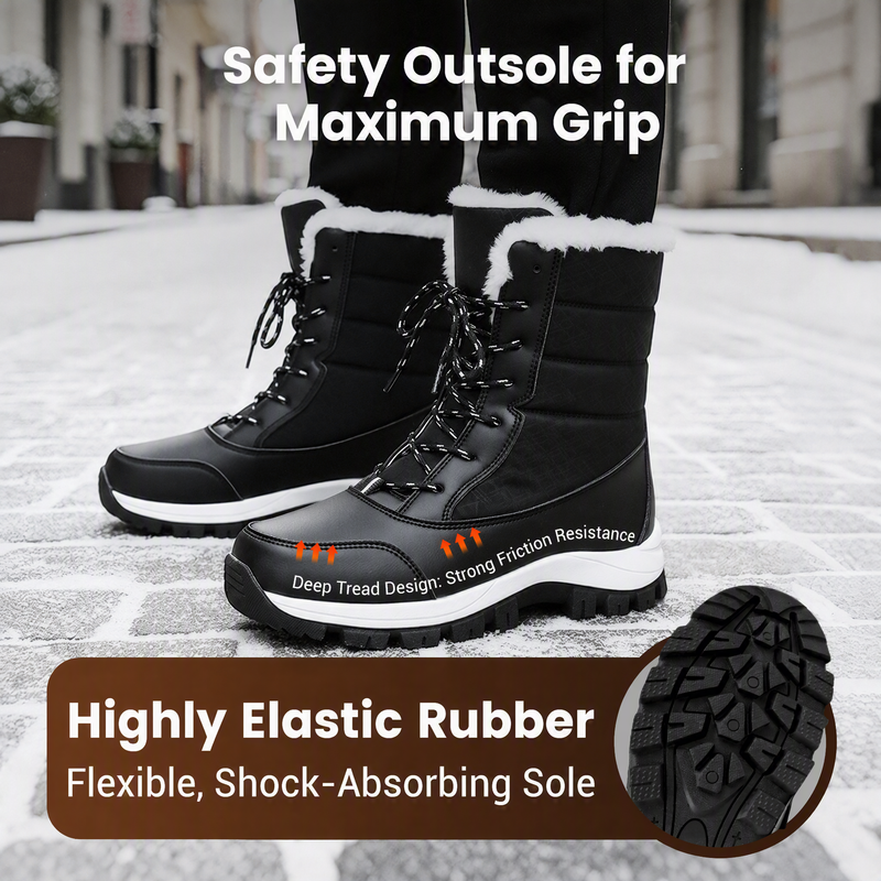 ❄️ Women's Waterproof Plush-Lined Mid-Calf Snow Boots ✨ – 50% OFF | Warm Winter Comfort