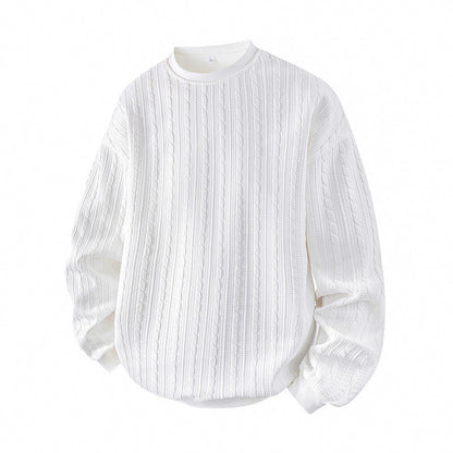 ⏰ Seasonal changeover sale: 50% off – quality at half the price! ✨Men's Cable Knit Crewneck Sweatshirt
