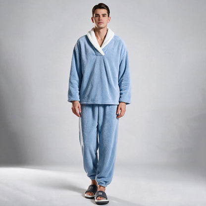 Men's Cozy Thermal Fluffy Pajama Set
