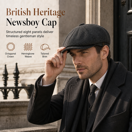 🧢 Vintage British Style Unisex Newsboy Cap | No boring hat, no uncomfortable fit – Classic & casual for daily wear and outings ✨