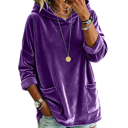 Women's Velvet Pullover Hoodie