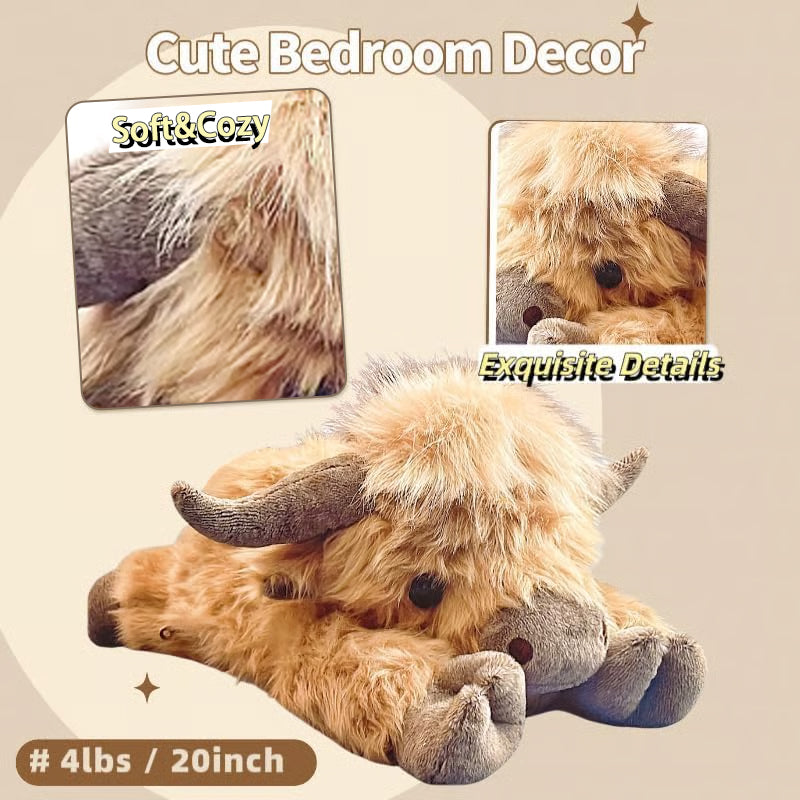 🔥Hot Sale 50% Off🎁Cute Cartoon Highland Cow Cuddly Toy
