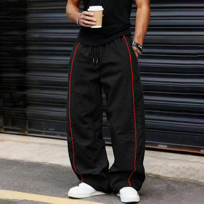 👖 50% OFF NOW! 🔥 Retro Side-Stripe Wide-Leg Trousers – High-Waisted, Comfortable Fit & Perfect for a Vintage Streetwear Look ✨