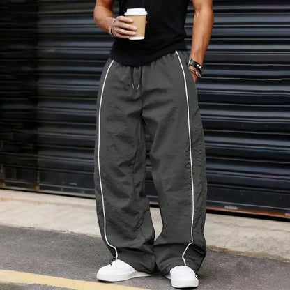 👖 50% OFF NOW! 🔥 Retro Side-Stripe Wide-Leg Trousers – High-Waisted, Comfortable Fit & Perfect for a Vintage Streetwear Look ✨