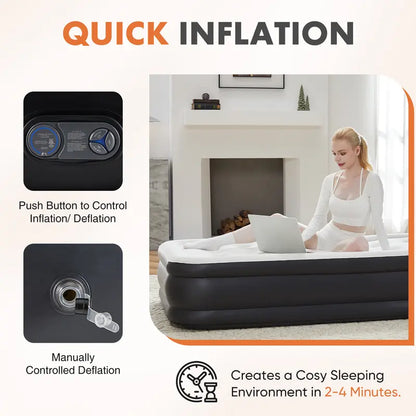 💥Best Sellers-Large Inflatable Mattress-🏠For everyday use at home and outdoors-✈️Free Shipping