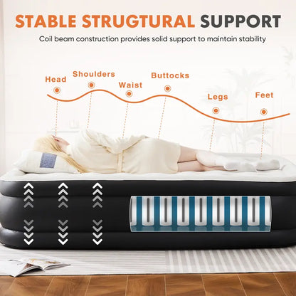 💥Best Sellers-Large Inflatable Mattress-🏠For everyday use at home and outdoors-✈️Free Shipping
